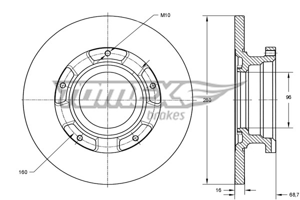 TOMEX Brakes Bremsscheibe